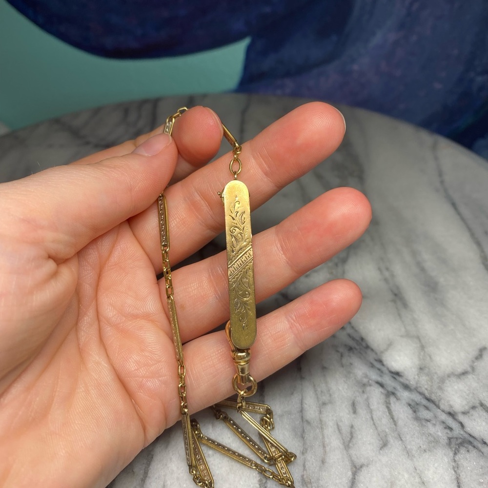 antique gold filled bar brooch